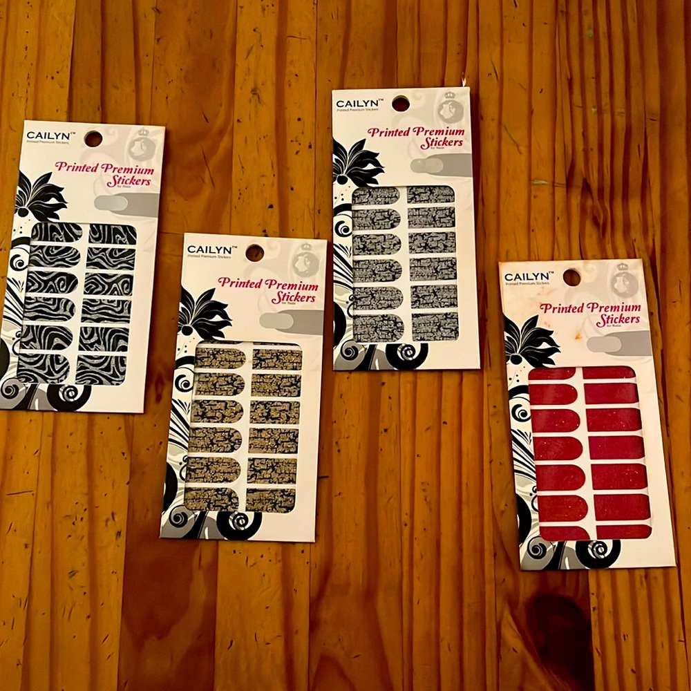 Cailyn Printed Premium Nail Stickers. Set of 4~ Get an Easy Manicure In Minutes.